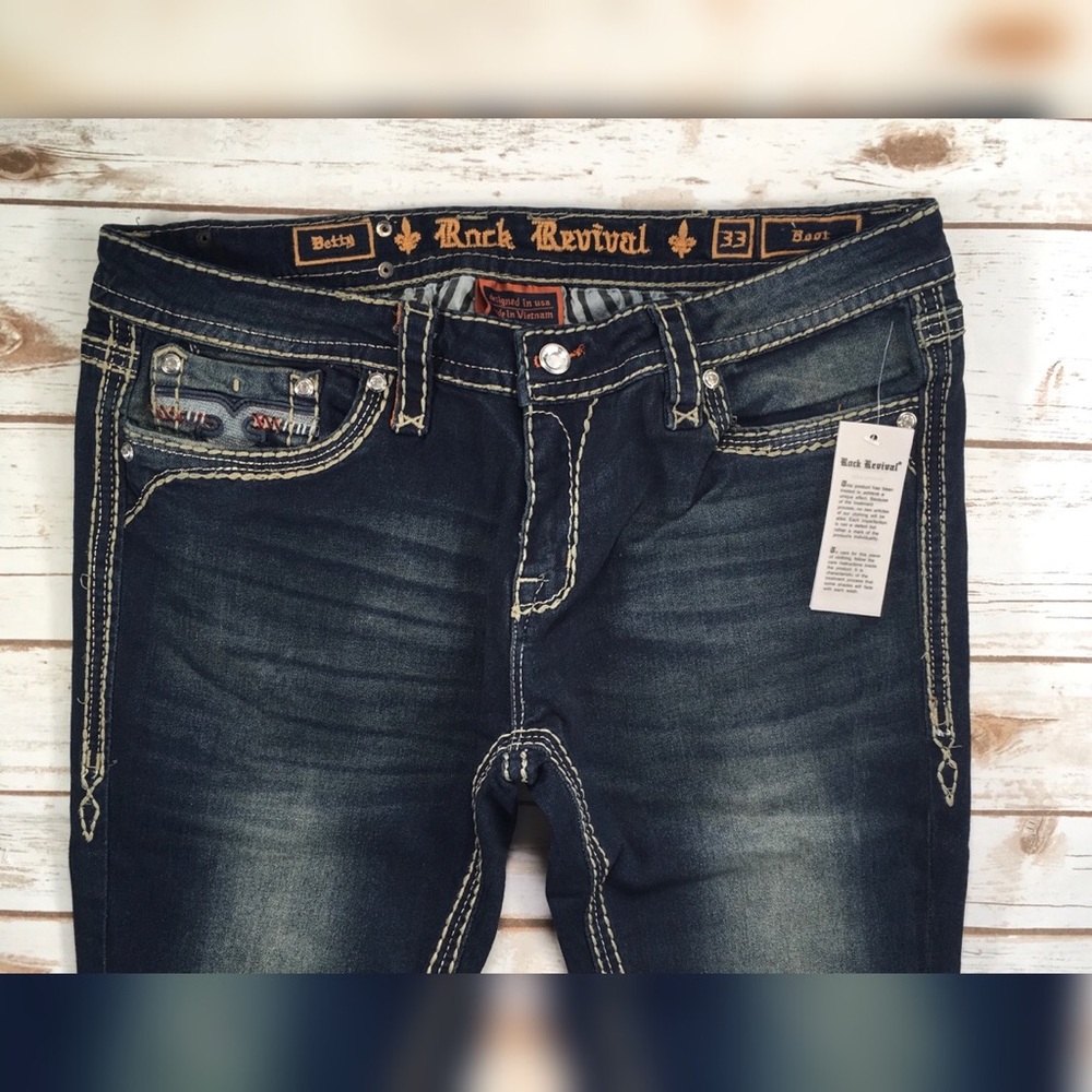 Rock Revival Low Rise Betty Bootcut Jeans FIRM$ - Picture 5 of 7